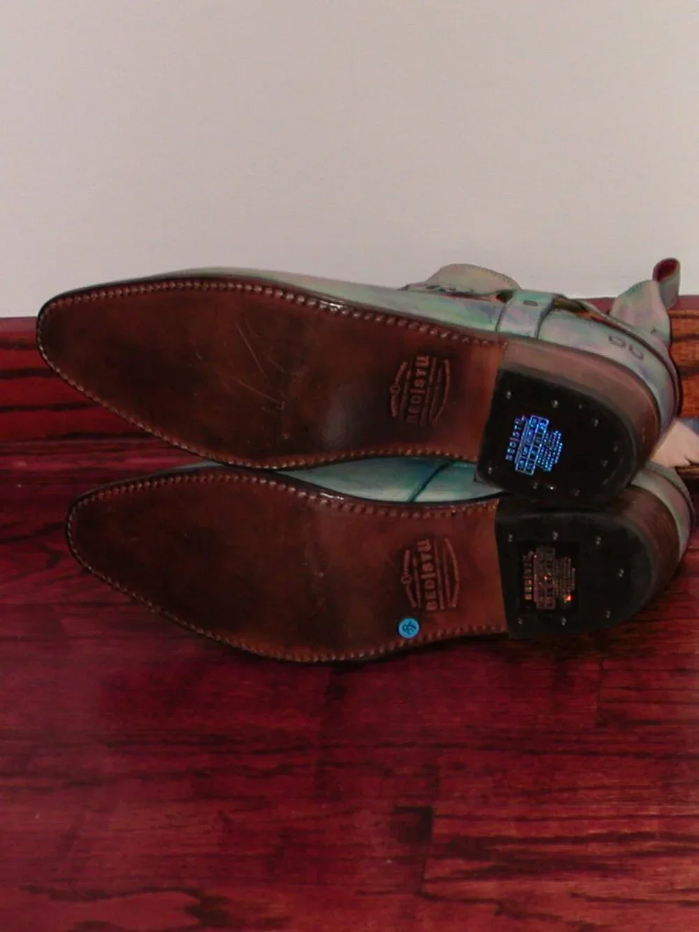 Iridescent Multicolor Western Ankle Boots for Women